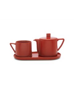 Tea-for-one set Lund rood