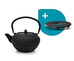 Theepot Tibet 1,2L gietijzer zwart