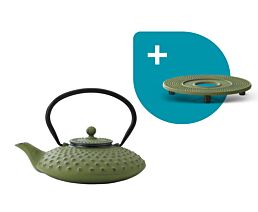 Theepot Xilin 0,8L gietijzer groen