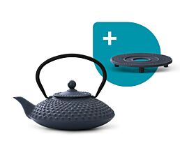Theepot Xilin 1,25L gietijzer blauw