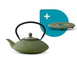 Theepot Xilin 1,25L gietijzer groen