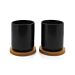 Theemok Umea 200ml zwart +onderzetter s/2