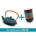 Theepot Linhai met 4 mokjes